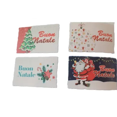 Biglietti di Buon Natale in zucchero per panettoni e pandori