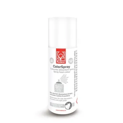 Colorante alimentare spray argento perlato, 50 ml