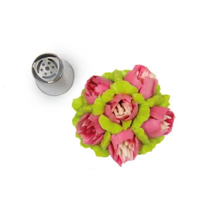 Stainless-steel full-flower piping nozzle