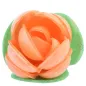 Farbige Rosa Emilia Oblatenblumen mit Blättern, 180 Stück