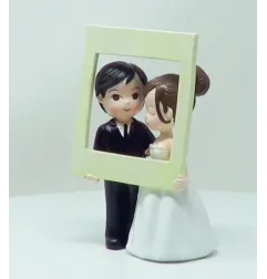 Cake Topper sposini in cornice