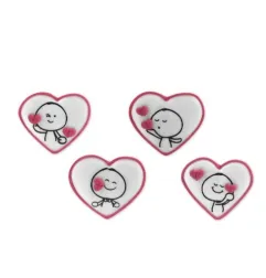 Cuore in zucchero Rosa con decori