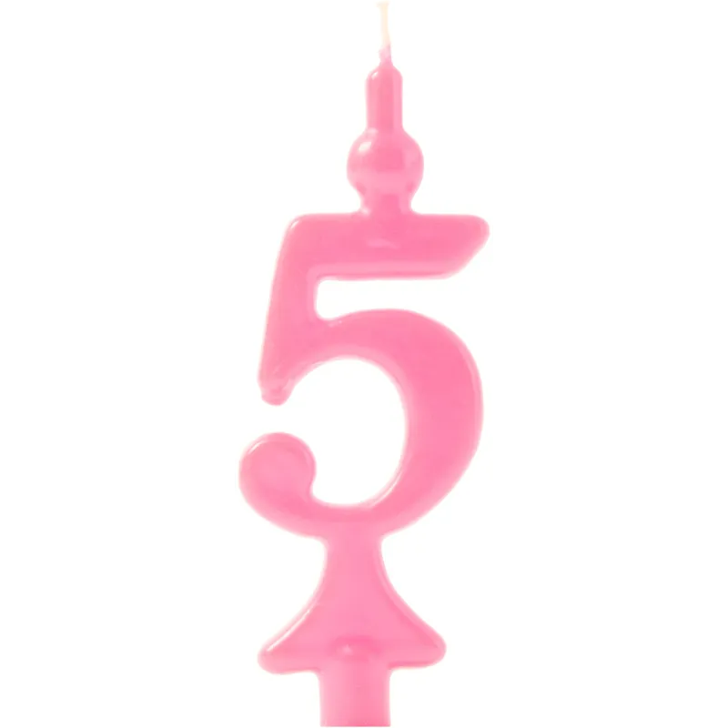 Bougie n° 5 rouge pour gâteaux d'anniversaire Bougie n° 5 rouge pour gâteaux d'anniversaire