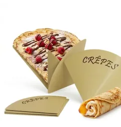Cream 1/4 crepe holders in PE-coated paperboard – 250 pieces