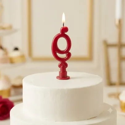 Velas rojas para tartas con diferentes números