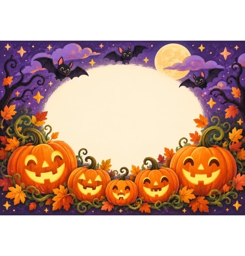 Cialda Halloween personalizzabile – Zucche sorridenti