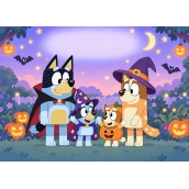 Cialda Halloween personalizzabile – Famiglia Bluey