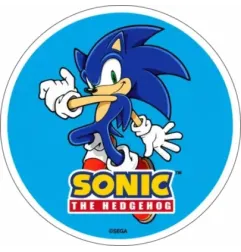 Oblea Sonic para tarta Ø14 cm