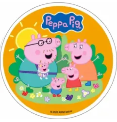 Disque azyme Peppa Pig pour gâteau Ø14 cm