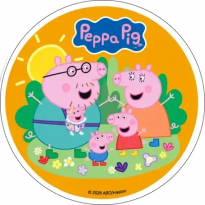 Disque azyme Peppa Pig pour gâteau Ø14 cm