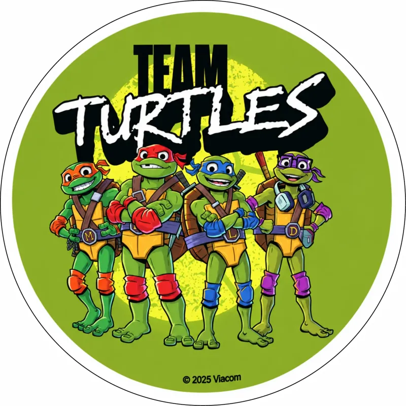 Oblea Tortugas Ninja para tarta Ø14 cm Oblea Tortugas Ninja para tarta Ø14 cm