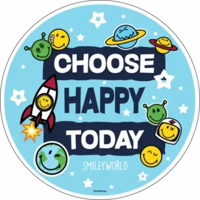 Smiley Choose Happy Today Tortenaufleger aus Oblate Ø14 cm