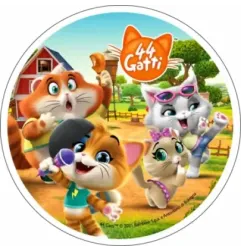 Cialda torta 44 Gatti Ø14 cm