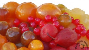Selezione di frutta candita