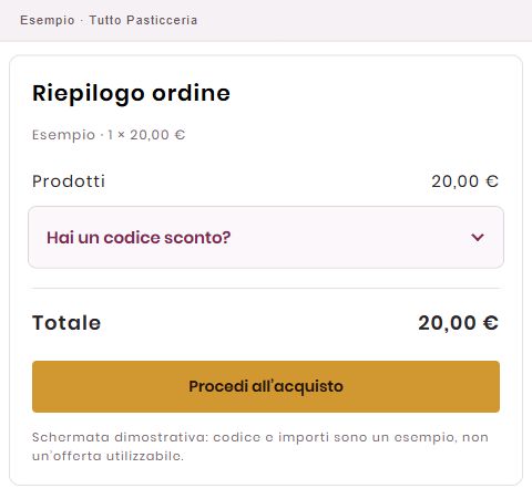 Apri il campo nel carrello