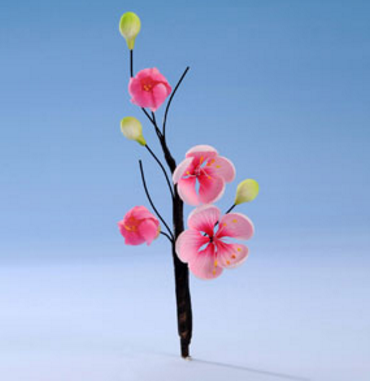 Pink floral branch for decorating cakes